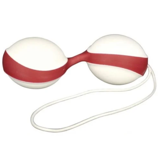 Вагінальні кульки Amor Gym Balls white-red, фото 1