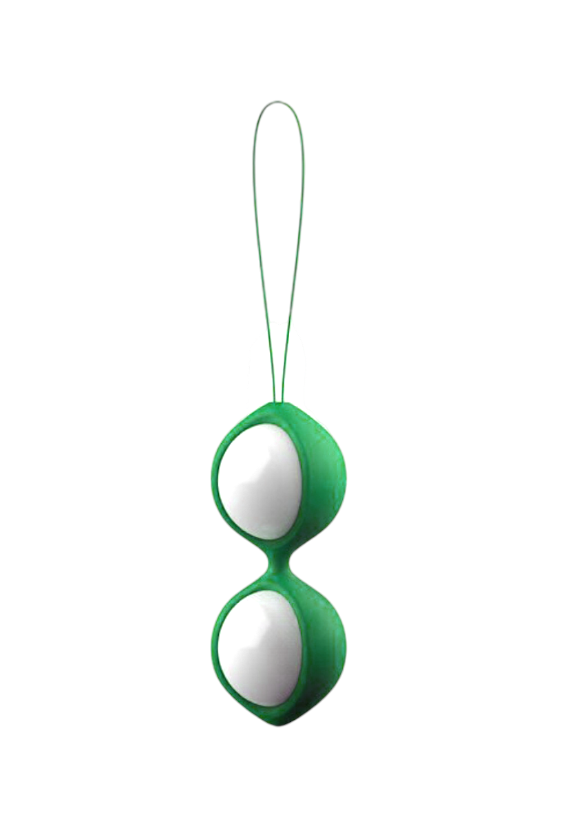 Вагінальні кульки Amor Gym Balls white-green, фото 1
