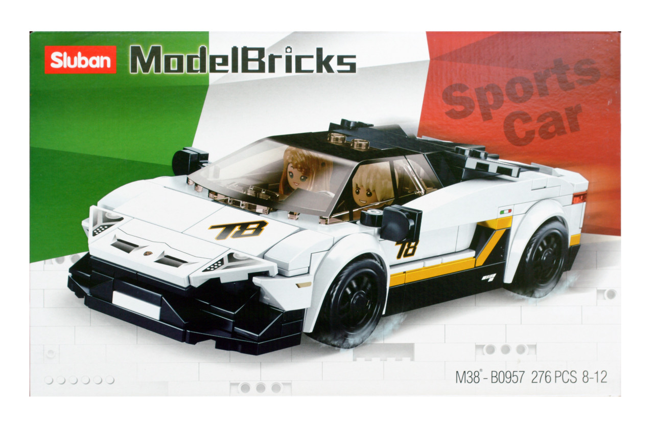 Конструктор Sluban M38-B0957 спортивна машина, 276 деталей, 2 фігурки