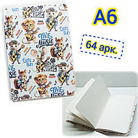 Блокнот А6 / 64 аркуша, чистий аркуш, тверда обкладинка / N9530