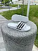 Тапочки Adidas white Адідас білі тапки шльопанці білі літні чоловічі жіночі унісекс, фото 10