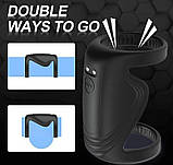 Ерекційна насадка DoubleSexyTube з вібрацією, акумулятором та пультом керування, фото 4