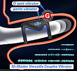 Ерекційна насадка DoubleSexyTube з вібрацією, акумулятором та пультом керування, фото 5