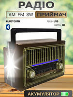 Радіоприймач акумуляторний з USB і LED ліхтариком RT-324