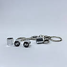 Захисні ковпачки на ніпеля Hyundai + ключик-брелок у подарунок! Колір хром, фото 4