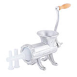М'ясорубка ручна Kamille чавунна з 3 насадками 25*12*18,5см KM-6525, фото 2