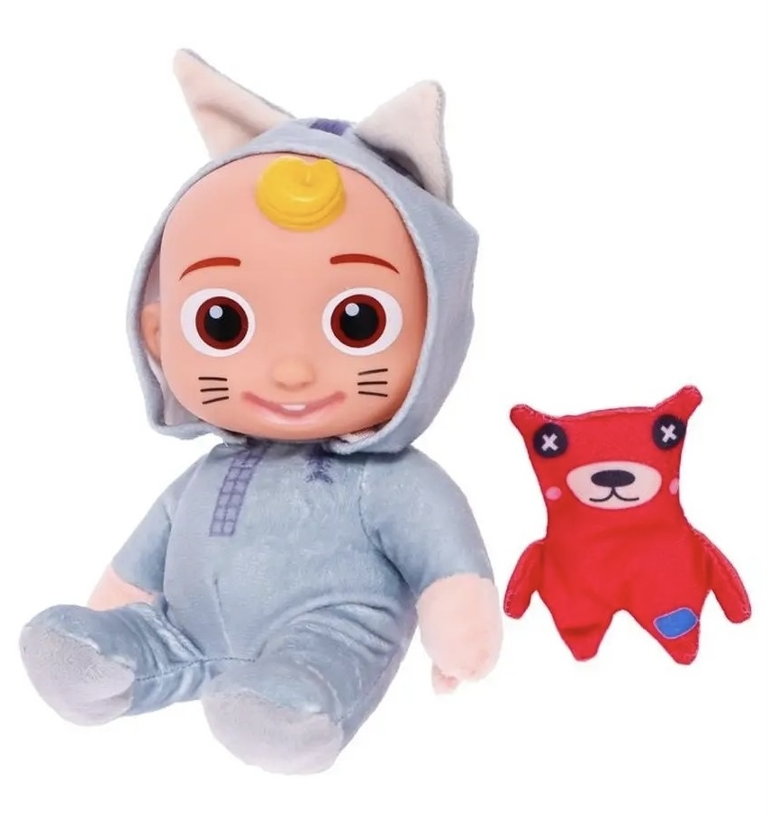Дитячий м'який пупс 3666-179 з іграшкою та музикою Котик, фото 1