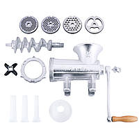 М'ясорубка ручна Kamille чавунна з 3 насадками 25*12*18,5см KM-6525