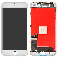 Дисплей для телефона Apple iPhone 8 Plus, з сенсорним склом, білий, original (prc)
