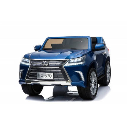 Електромобіль Lexus дитячий (2 мотори по 35W, акум 12V10AH, MP3, USB, SD, фарбований) LX570 Синій, фото 1