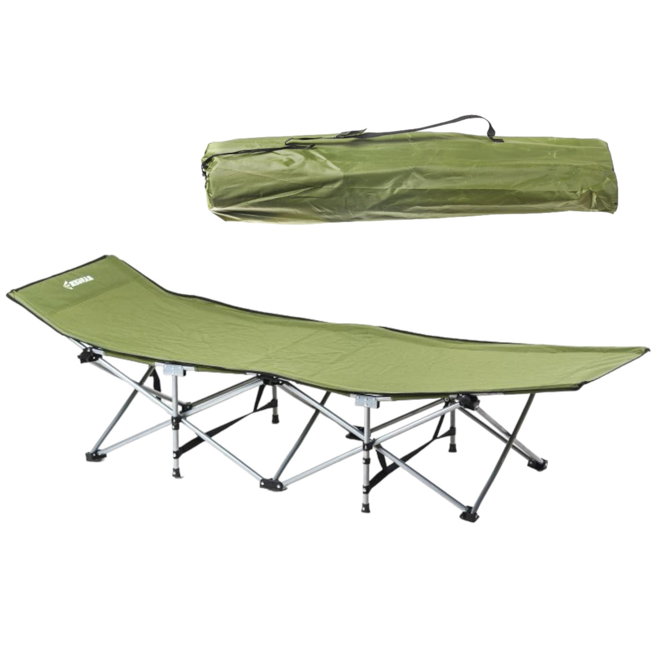 Ліжко розкладушка легке Ranger Military Forest 191х67 см, з чохлом зелений, фото 1