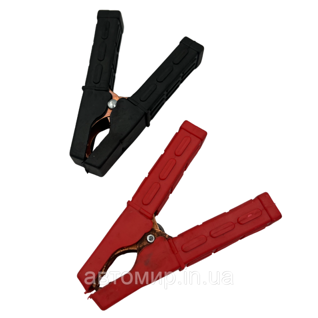 Автомобільні крокодили затискача акумуляторні 100А 10.5 см (2шт), фото 1