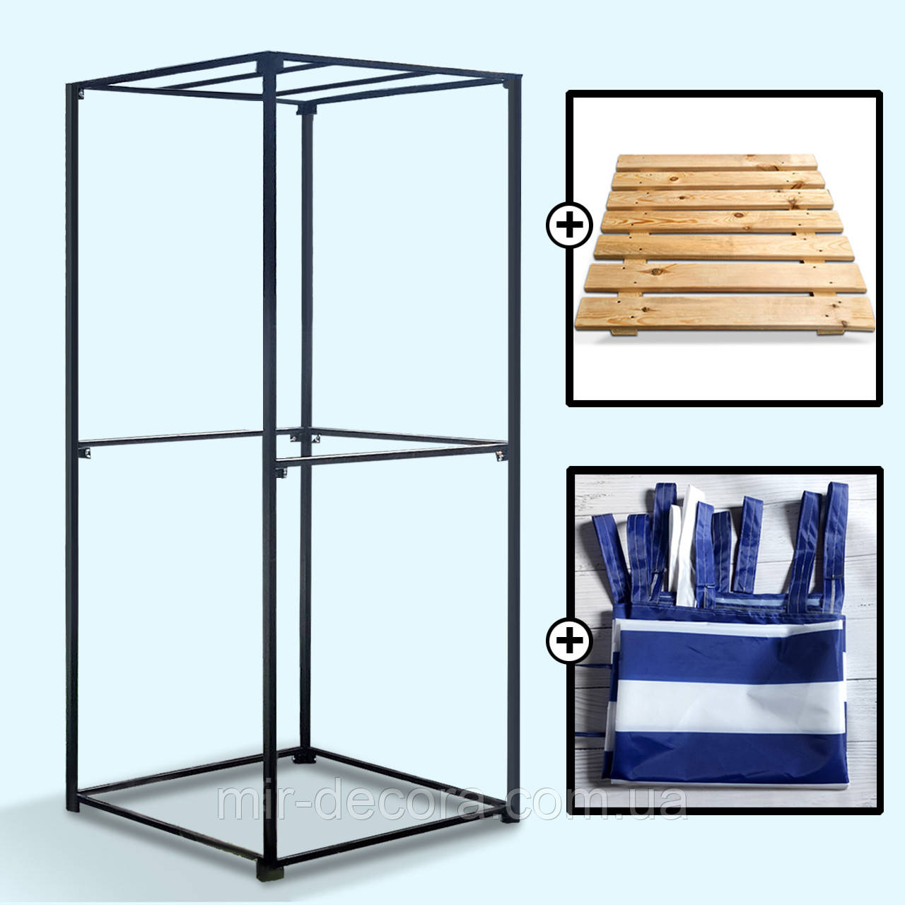 Каркас літнього душу+шторка+трап