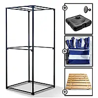 Душ літній з баком для води 100 л + лійка + шторкою + піддон