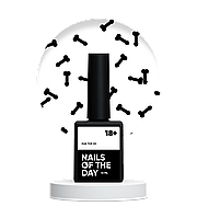 NAILSOFTHEDAY FUN! top 03 — фінішне покриття для нігтів з чорним арт-декором , без липкого шару, 10 мл