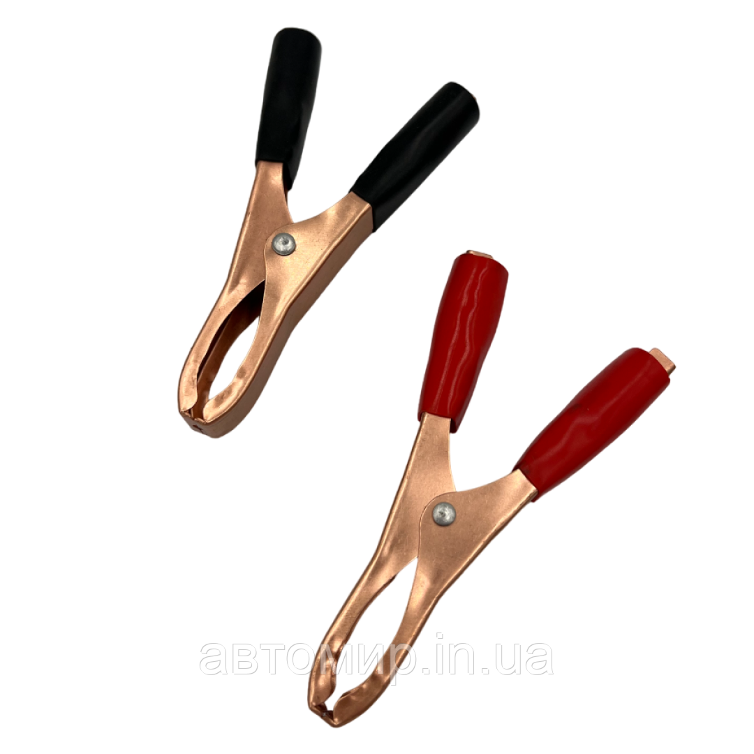 Автомобільні крокодили затискача акумуляторні 50А 9.5 см (2шт), фото 1