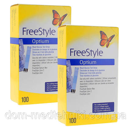 Набір Тест-смужок "Freestyle Optium" 2 уп. (200 шт.), фото 1