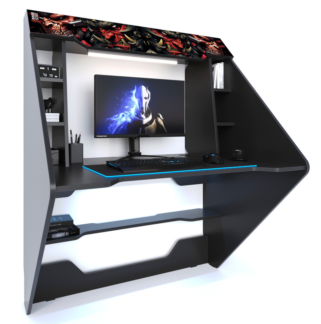 Геймерський ігровий стіл "Andelectric NS5" 120х80х75 см. LED-підсвічування, Колір на вибір, фото 1