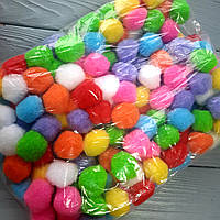 Кульки — помпони мікс D — 3 см, 200 шт.