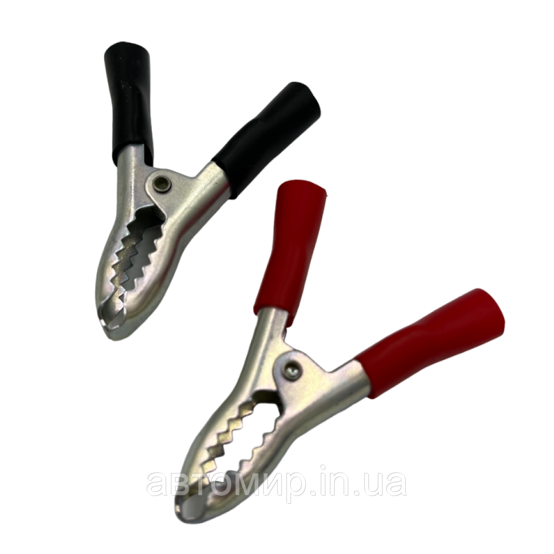 Автомобільні крокодили затискача акумуляторні 30А 6 см (2шт), фото 1