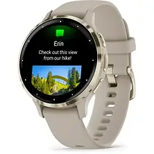 Смарт-годинник Garmin Venu 3S Soft Gold S. Steel Bezel w. French Gray Case and S. Band (010-02785-02), фото 3