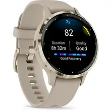 Смарт-годинник Garmin Venu 3S Soft Gold S. Steel Bezel w. French Gray Case and S. Band (010-02785-02), фото 4