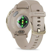 Смарт-годинник Garmin Venu 3S Soft Gold S. Steel Bezel w. French Gray Case and S. Band (010-02785-02), фото 5
