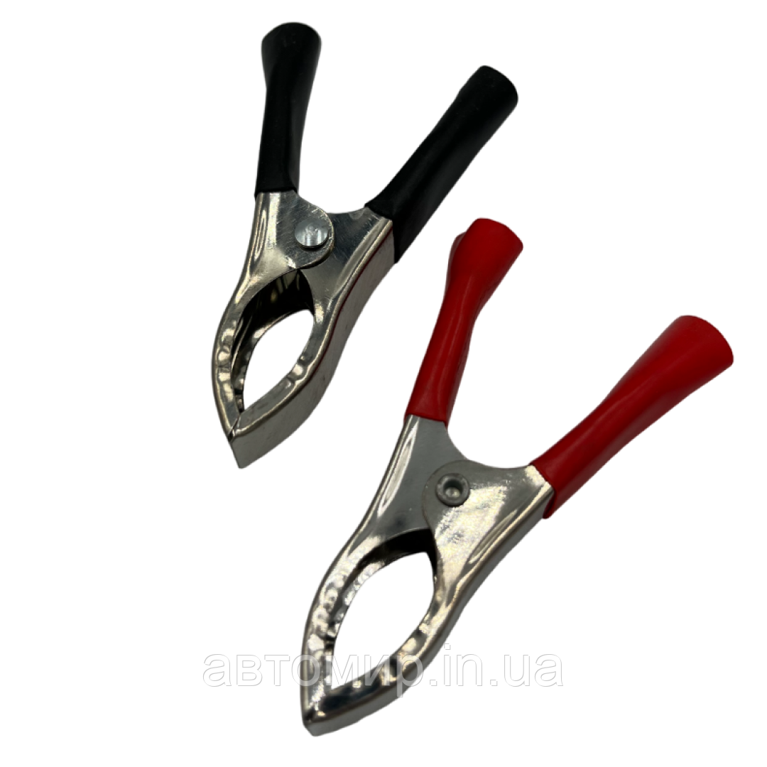 Автомобільні крокодили затискача акумуляторні 30А 6.5 см (2шт), фото 1