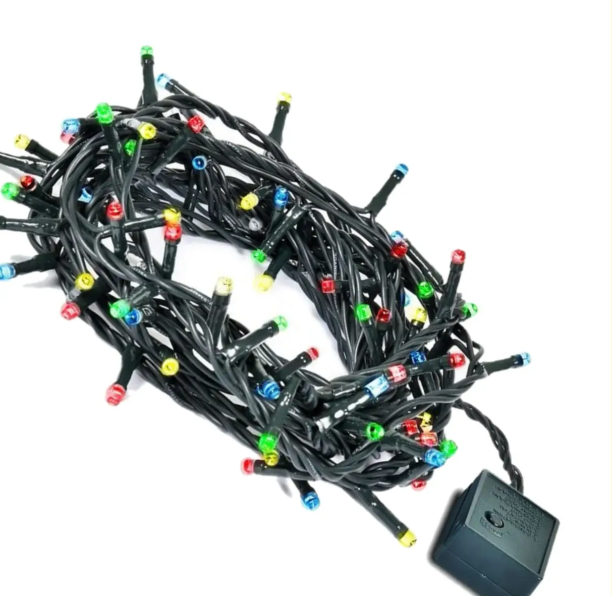 Гірлянда кольорова електрична новорічна 100 лампочок світлодіодів, фото 1