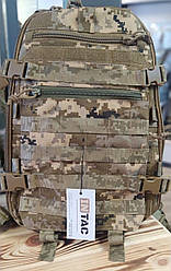 Рюкзак тактичний штурмовий з клапаном для шолома Warrior Spirit WS-RSh Pixel