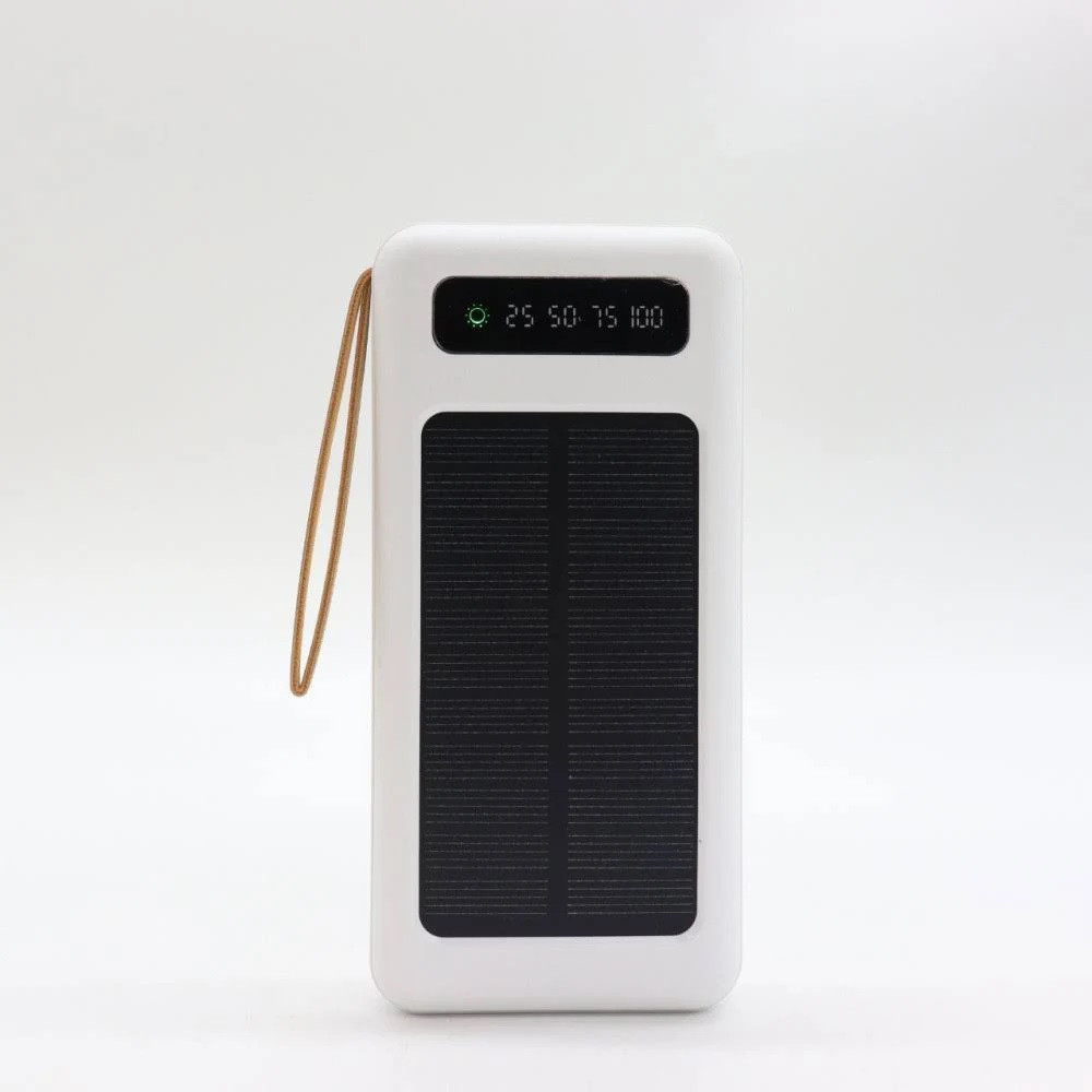 Power Bank Solar Smart 1015 зарядний пристрій на сонячній батареї 20000mAh з індикатором MV-701 заряду Білий