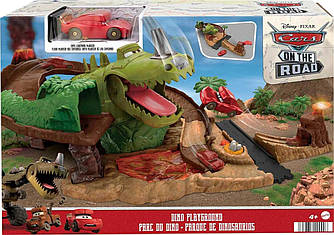 Трек Mattel Disney та Pixar Cars On The Road Парк динозаврів з пусковою установкою і машинкою Блискавка МакКвін