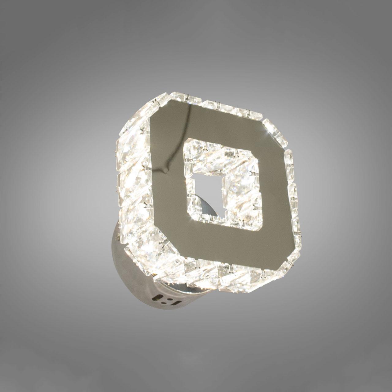 Світлодіодне бра LED 6 Вт кришталеве колір каркасу хром D-0714HR, фото 1