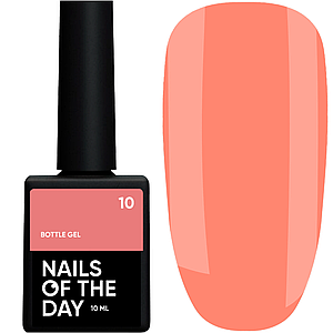 Рідкий гель Nails Of The Day NOTD Bottle Gel №10, 10 мл кораловий