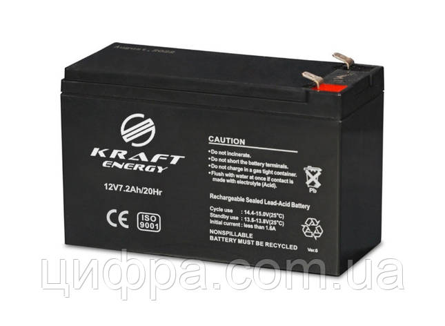 Акумуляторна батарея Kraft Energy 12V 7.2 Ah, фото 1