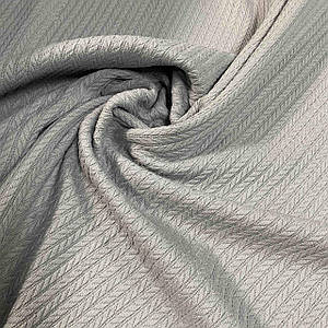 ВІДРІЗ (0,6*2,4 м) Піке-косичка, вафельне полотно, колір сірий (шир. 2,40 м) (F-30)