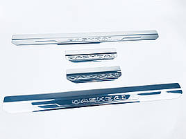 Накладки на пороги для Nissan Qashqai 2007-2021 (4шт, нерж) TAN24