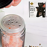 Спецівниця органайзер на підставці 18 скляних баночок Spice Rack Набір обертовий для спецій на кухню, фото 3