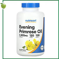 Олія примули вечірньої, 1300 мг, 120 капсул Nutricost, США