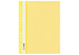 Папка-швидкозшивач з прозорим верхом Economix А4 з перфорацією, жовтий Е31510-05