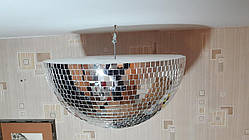 Диско куля дзеркальна півкуля, для вечірок, дискотек з мотором ST-214-3