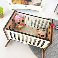 Постільна білизна у колиску Еко для Лол та ляльок до 12 см 2 од. NestWood, фото 5