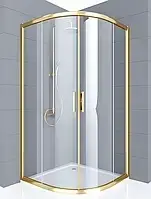 Душова кабіна Shower Boss BOS-005 90х90х190 см без піддону золото прозоре скло 6 мм, фото 3