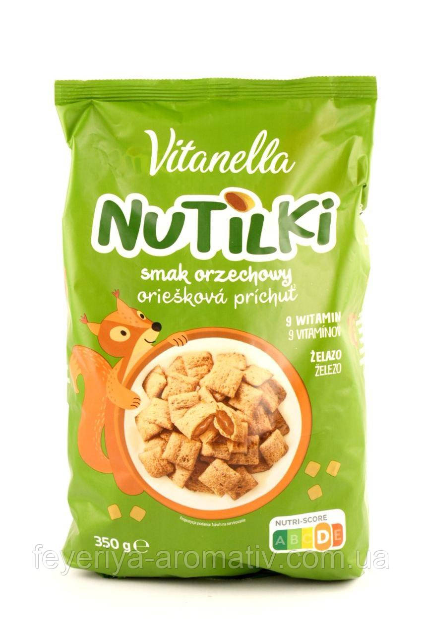 Злакові подушечки з кремом зі смаком фундука Vitanella Nutilki 350 г Польща ТЕРМІН ПРИДАТНОСТІ ДО 01.08.2025