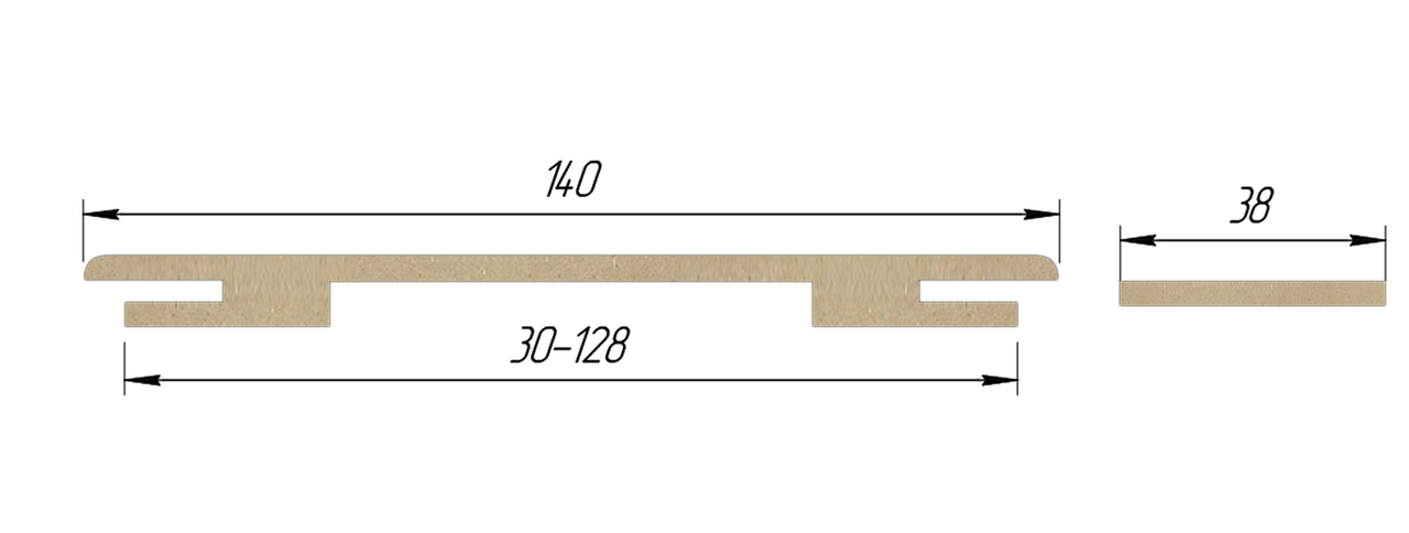 Добірна дошка МДФ ED покриття ПВХ 140 мм