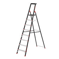 Драбина 8 сходинок, сталевий профіль, 527*1437*2221 мм, 150 кг INTERTOOL LT-0058