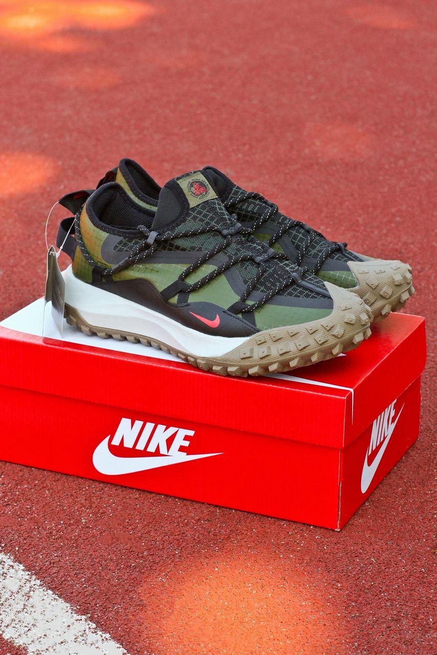Кросівки чоловічі Nike ACG Mountain Fly Low Gore-Tex Khaki Взуття Найк Маунтін Флай хакі текстиль Гор-Текс демісезон