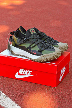 Кросівки чоловічі Nike ACG Mountain Fly Low Gore-Tex Khaki Взуття Найк Маунтін Флай хакі текстиль Гор-Текс демісезон, фото 1
