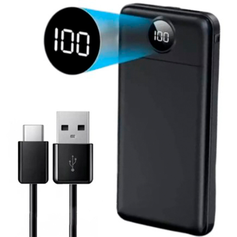 Повербанк 10000mAh Power Bank портативний зарядний пристрій з LED дисплеєм