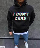 Чоловіче худі на флісі з принтом 48\50